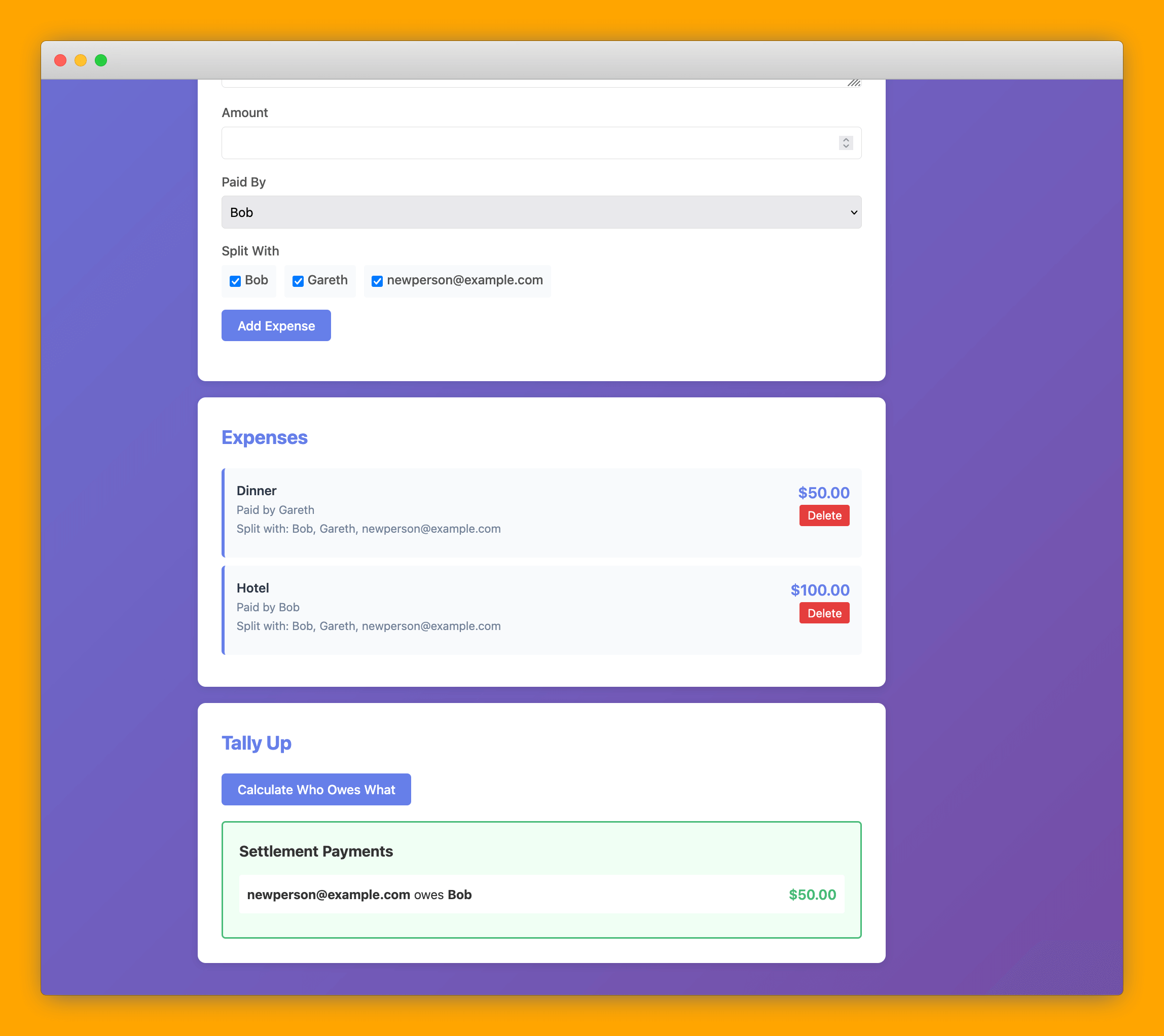 SmartSplit demo