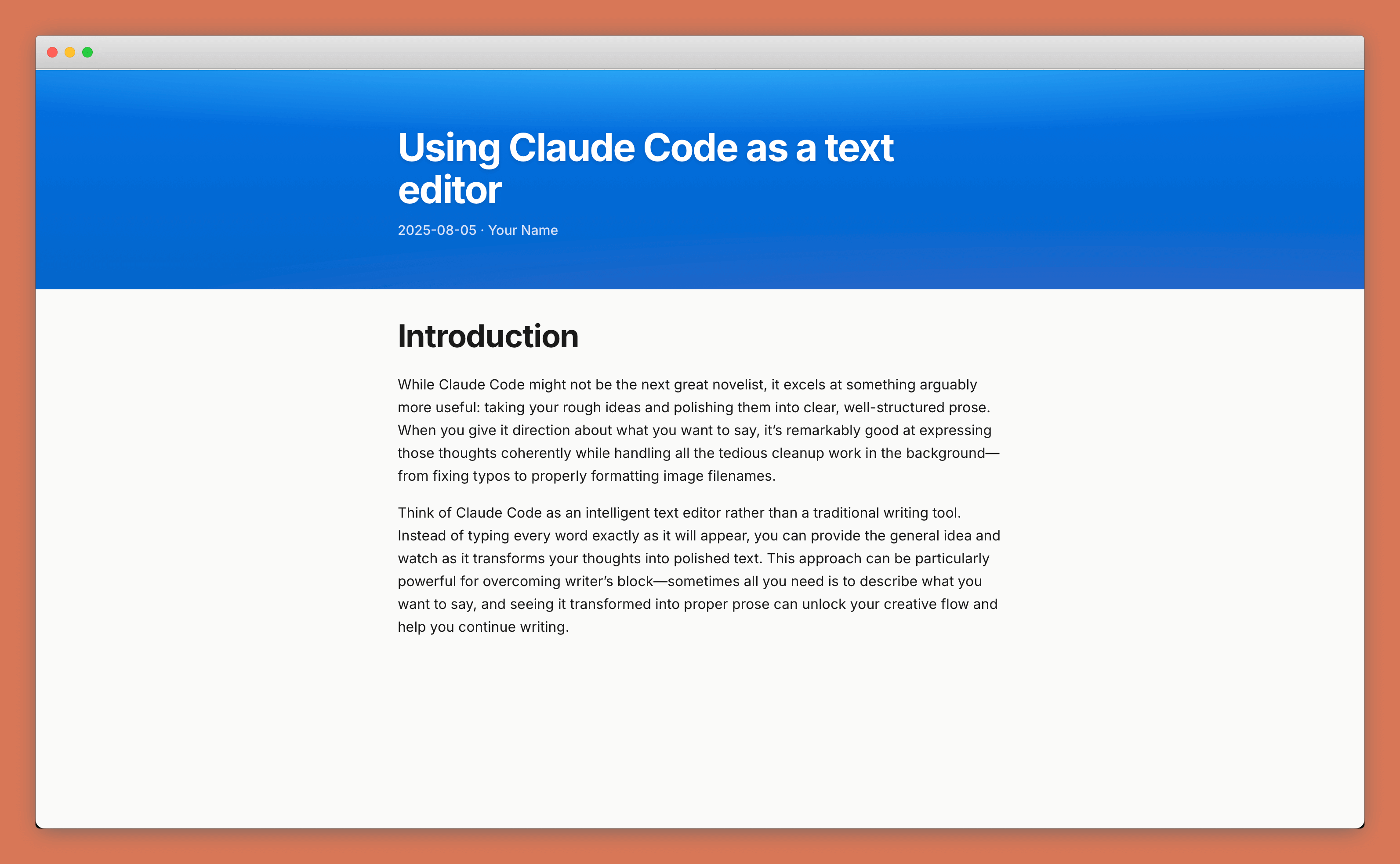 Writing this article with Claude Code